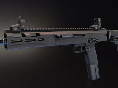 Ruger LC Carbine Low-poly 3D model