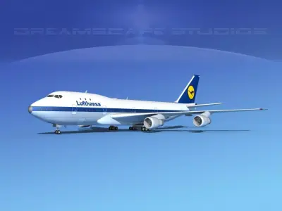 Boeing 747-100 Lufthansa 3D model