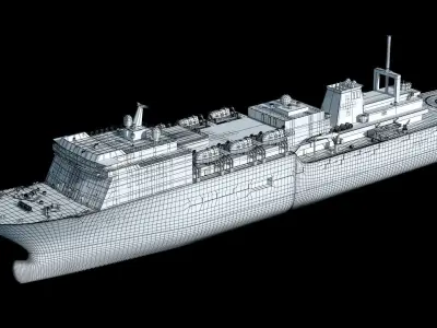The Chinese Peace Ark hospital ship 3D model 3D model