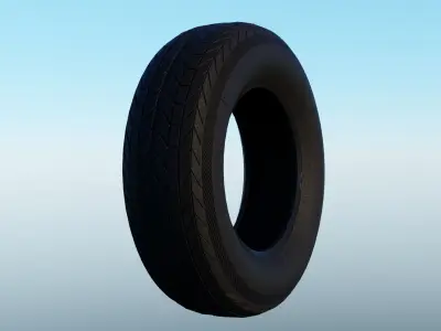 Tire Car Low-poly 3D model