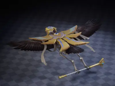 EGYPTIAN BIRD 3D MODEL Low-poly 3D model