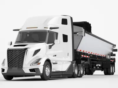  Semi Truck Generic Live Bottom Trailer 03 
