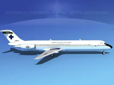 Douglas C-9-50 Nightingale US Air Force 3D model