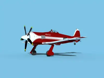 Hawker Sea Fury V24 Racer 3D model