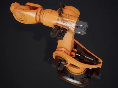 Industrial Robot Kuka KR 1000 Titan Low Poly PBR 3D model