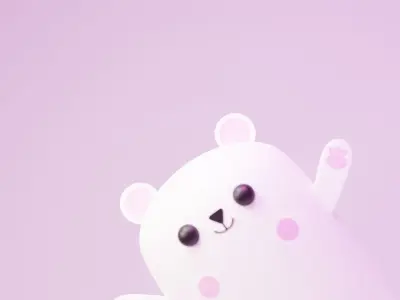 Cute Polar Bear 3D Character 3D model