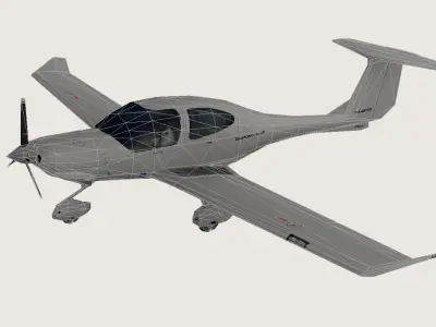 Diamond DA-40 Low-poly 3D model