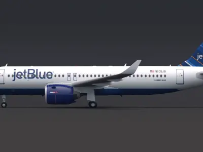 JetBlue A320 NEO 3D model