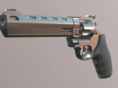 Raging Bull 454 Casull - Game Ready - Revolver Low-poly 3D model