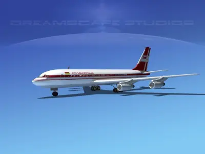 Boeing 707 Air Mauritius 3D model
