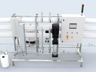 Reverse Osmosis RO Unit 3D model