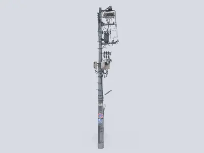 Power pole 3D model