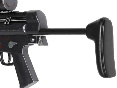 mp5 gun Low-poly 3D model