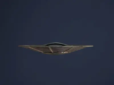 Asian round shield Low-poly 3D model