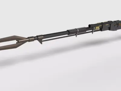Amban sniper blaster rifle from The Mandalorian 3D model