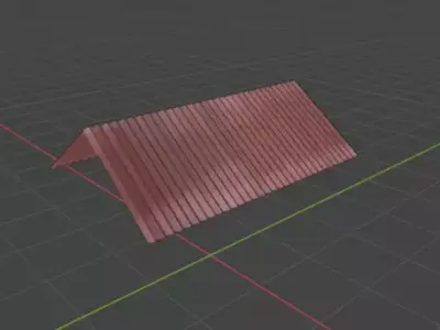 Shed Roof Low-poly 3D model