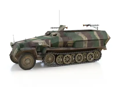 SDKFZ 251 - Ausf C - Half-track - PGLR901 3D model