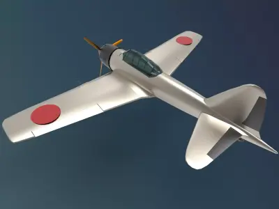  A6M3 32 Mitsubishi Zero fighter plane  3D model