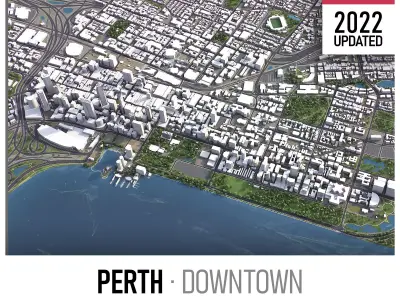 Perth Low-poly 3D model