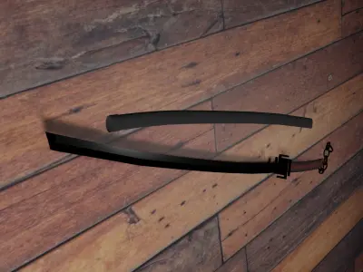 Ichigo bankai Zangetsu Low-poly 3D model