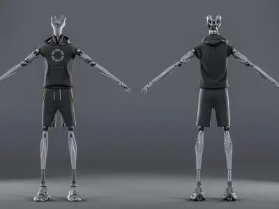 Urban Android - Cyberpunk Robot Free 3D model