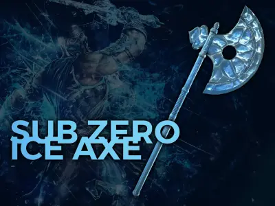 Sub Zero - Ice Axe - Mortal Kombat Low-poly 3D model