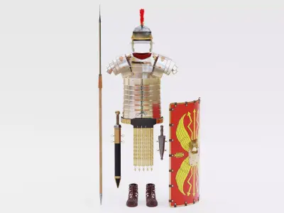 Roman Armor Set - Detailed Legionary Equipment 3D model