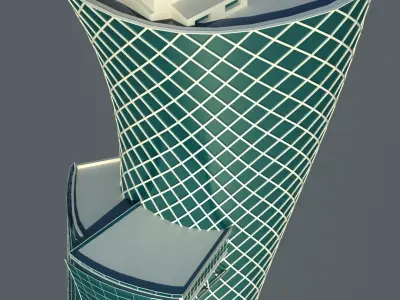 Abu Dhabi Capital Gate 3D model buy