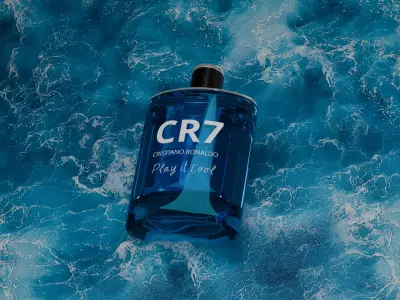 CR7 perfume in the ocean 3D model