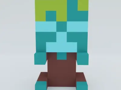 Minecraft Drowned Plush  3D model