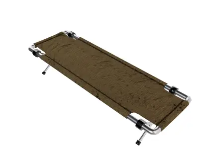 Folding cot Low-poly 3D model