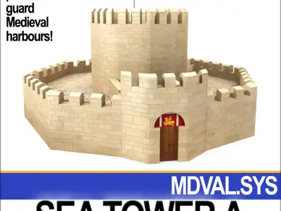 Medieval Sea Tower A 3D model