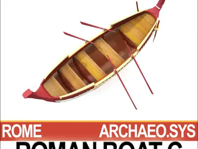 Ancient Roman Boat C 3D model