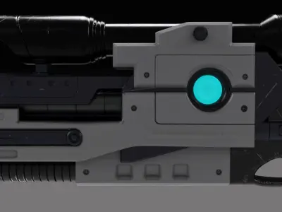 Energy or Laser Rifle Concept v02 3D model