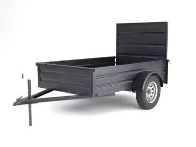 Utility Trailer 3D Model PBR Low-poly 3D model