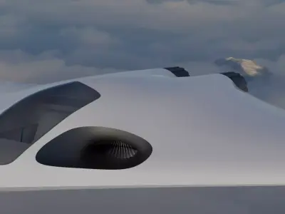 Sci-Fi Flying Wing Free 3D model