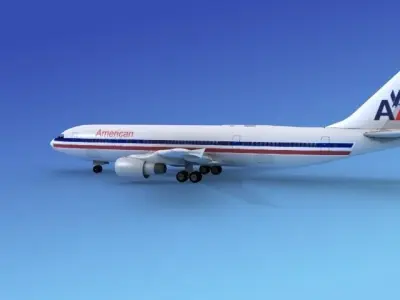 Airbus A300 American Airlines 3D model