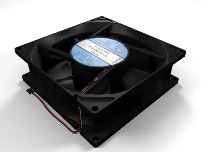 12V Brushless DC Fanmotor 3D model