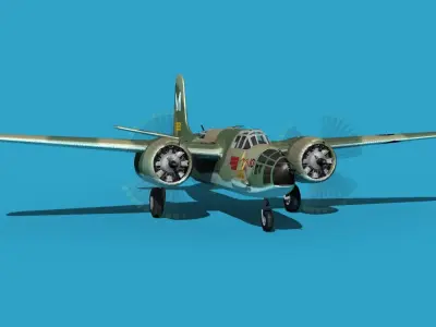 Douglas A-20E Havoc V02 3D model