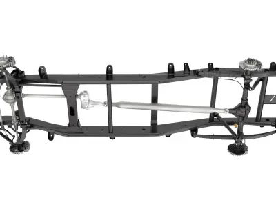 HD PICKUP TRUCK CHASSIS 4WD IFS 3D model