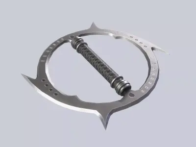 Fantasy chakram Low-poly 3D model get