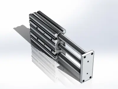 Cilindro Pneumatico MGPM MGPM50-175Z Pneumatic Cylinder 3D model