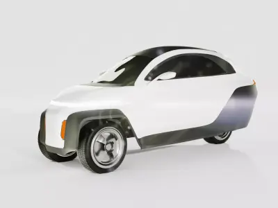 Three Wheeler Car Uber Style 3D model
