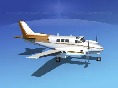 Beechcraft King Air C90 V15 3D model