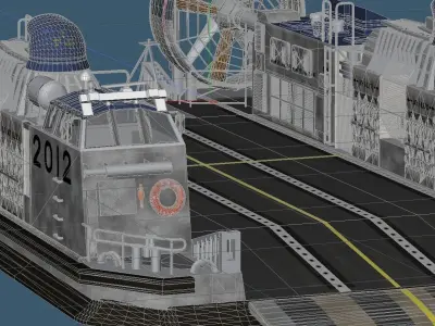 Japan Maritime Self-Defense Force Hovercraft  LCAC 3D model