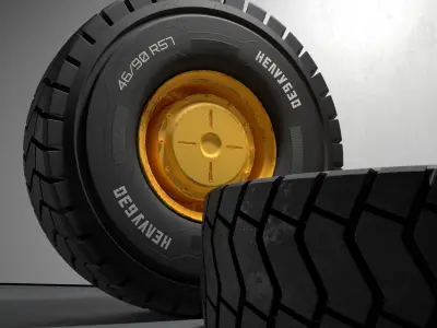 4690R57 High poly tire 3D model 3D model