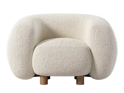 Londy Cozy Ivory Chair Free 3D model