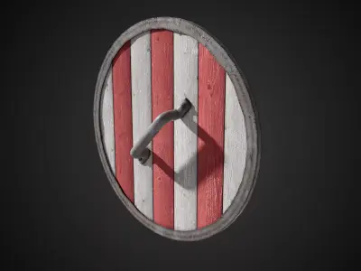 Medieval Viking Shield Low-poly 3D model purchase
