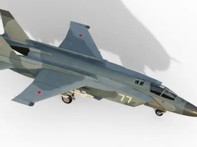 Yak-141 VTOL jet fighter 3D model