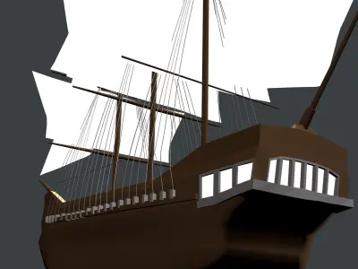 Sailing Ship Low-poly 3D model